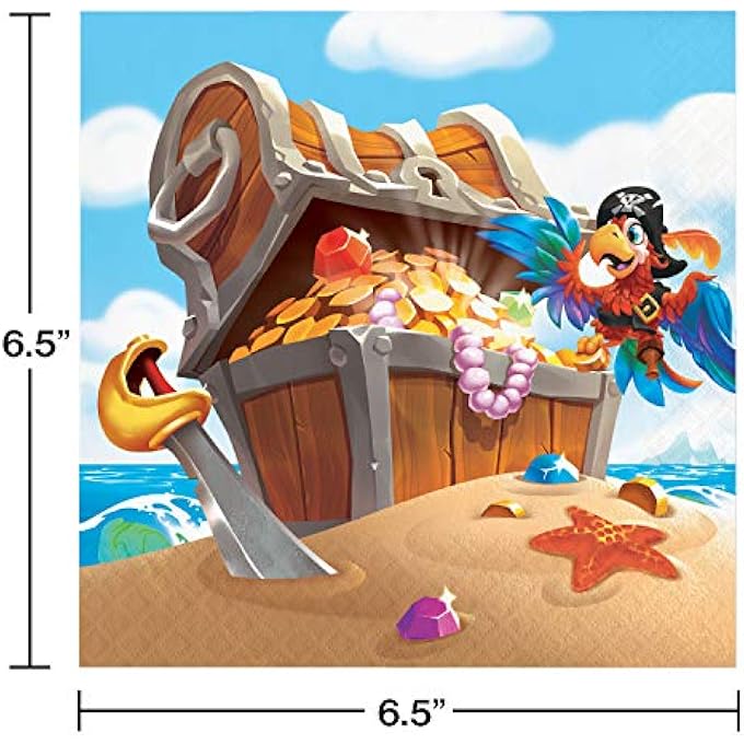 PIRATE TREASURE LUNCH NAPKINS 16-PIECE - Image 2